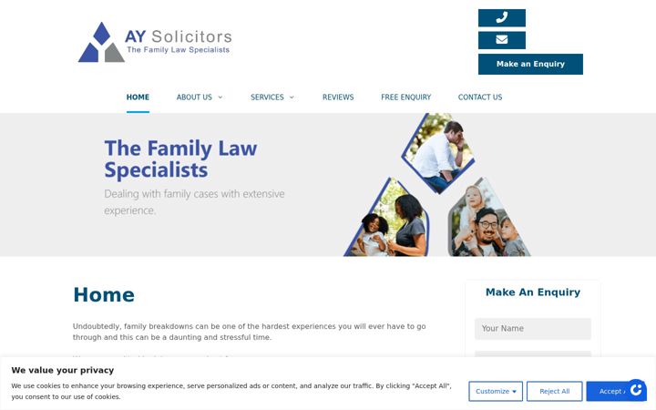 Screenshot of aysolicitors.com