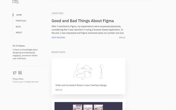 Screenshot of aysuns.com