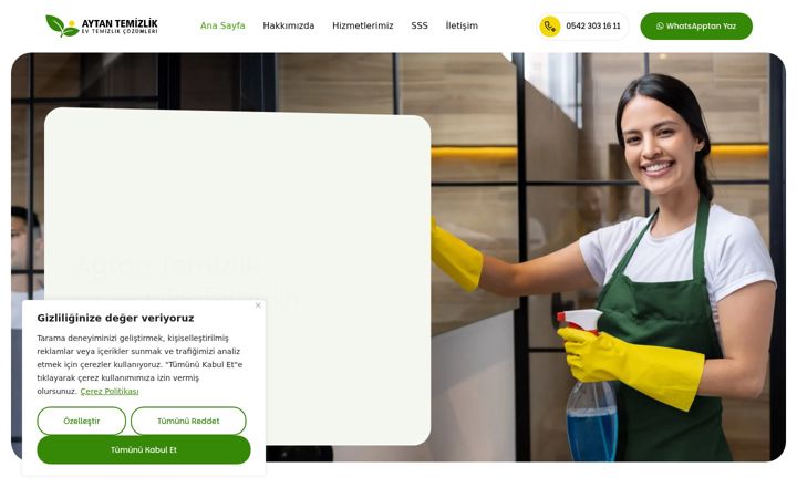 Screenshot of aytantemizlik.com.tr