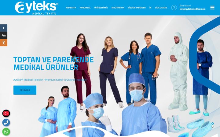 Screenshot of ayteksmedikal.com