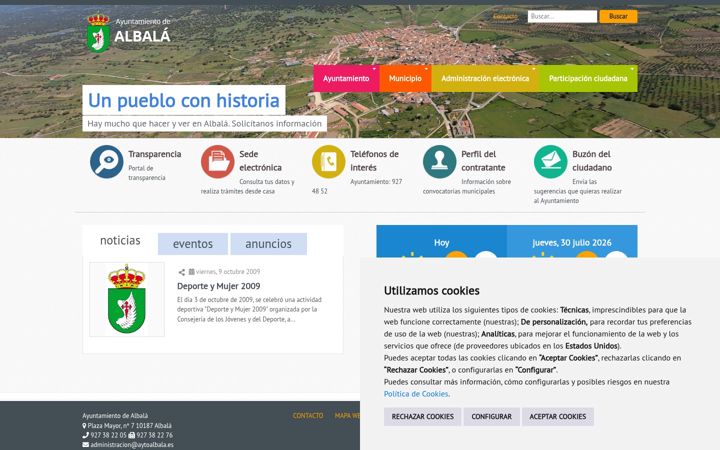 Skjermbilde av aytoalbala.es