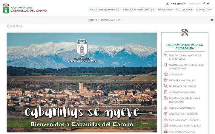 Captură de ecran a aytocabanillas.org