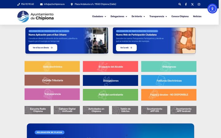 Screenshot of aytochipiona.com