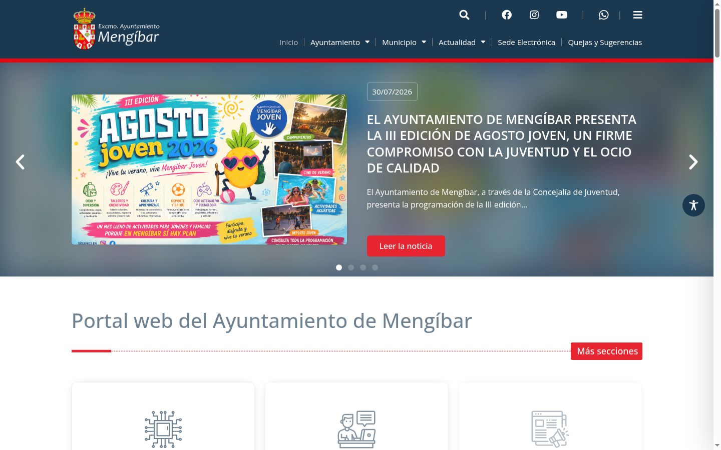 Captura de ecrã do banner de consentimento apresentado antes de qualquer interação