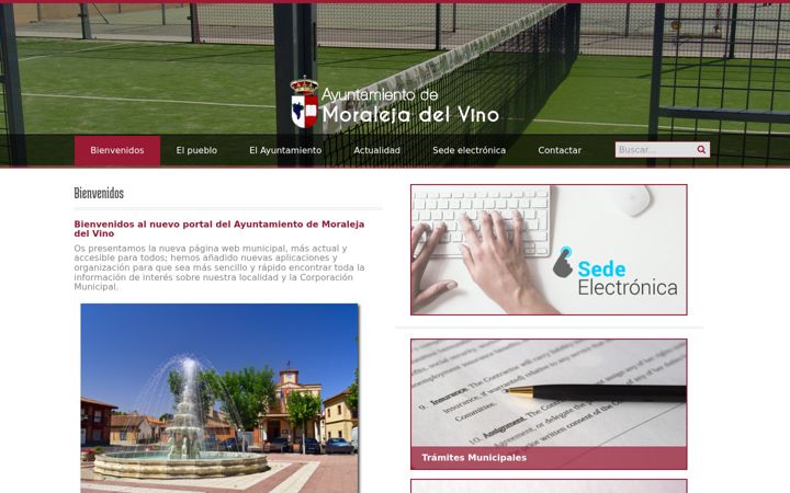 Screenshot of aytomoraleja.es