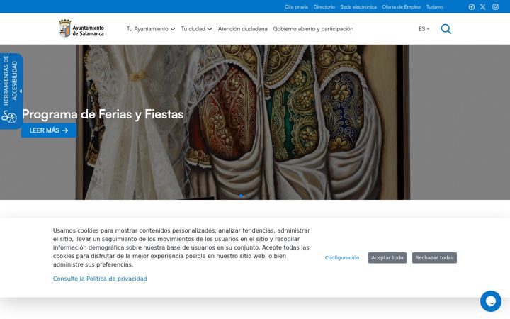 Screenshot of aytosalamanca.es