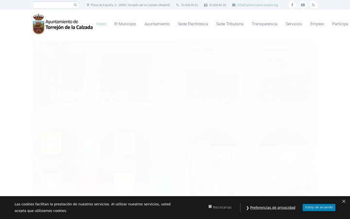 Skærmbillede af aytotorrejoncalzada.es