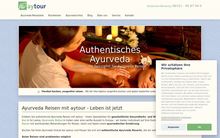 Screenshot of aytour.de