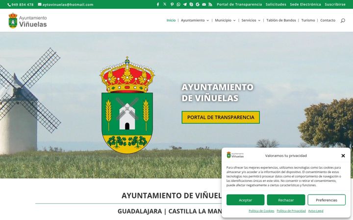 Screenshot of aytovinuelas.com