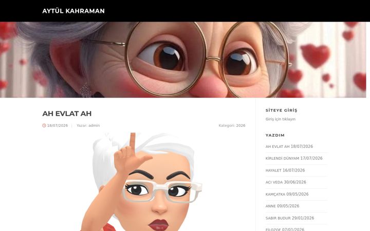 Screenshot of aytulkahraman.com.tr