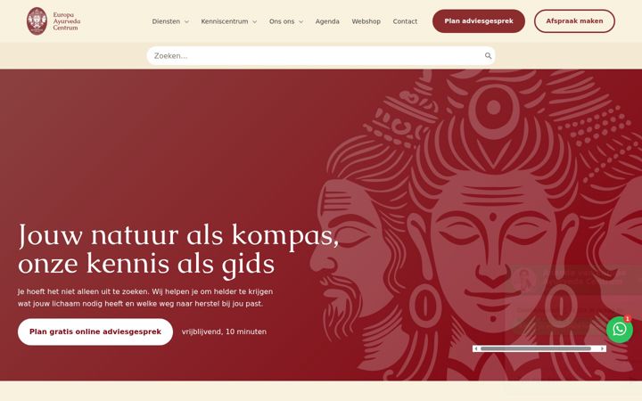 Screenshot of ayu.nl