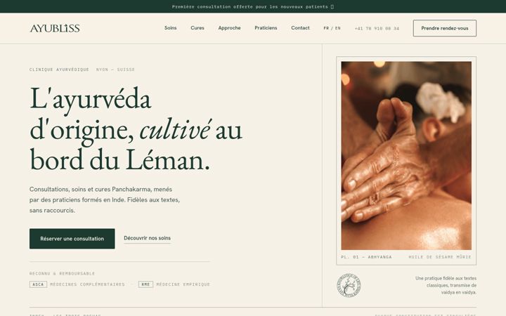Screenshot of ayubliss.ch