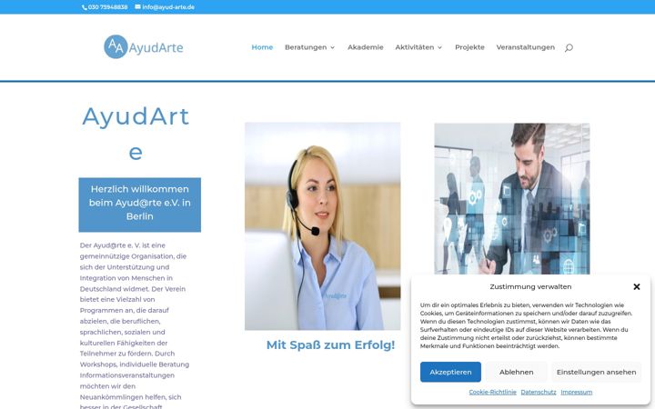 Screenshot of ayud-arte.de