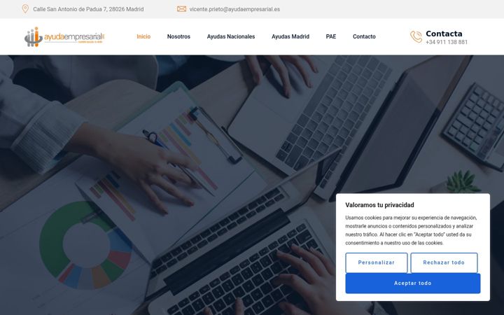 Skjermbilde av ayudaempresarial.es