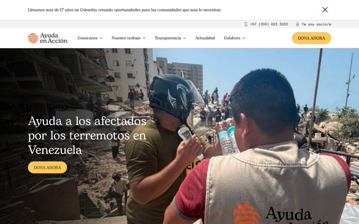 Screenshot of ayudaenaccion.org.co