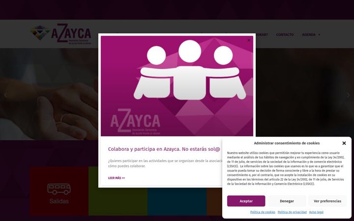 Screenshot ta' ayudafrentealcancer.es