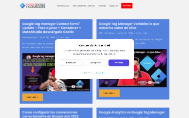 Screenshot of ayudagtm.com
