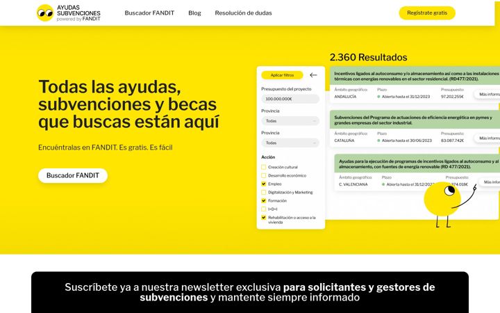 Screenshot ta' ayudas-subvenciones.es