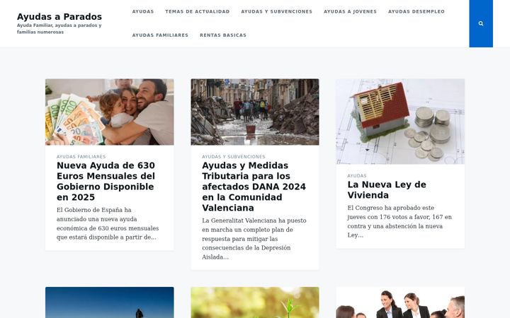 Screenshot of ayudasparados.com