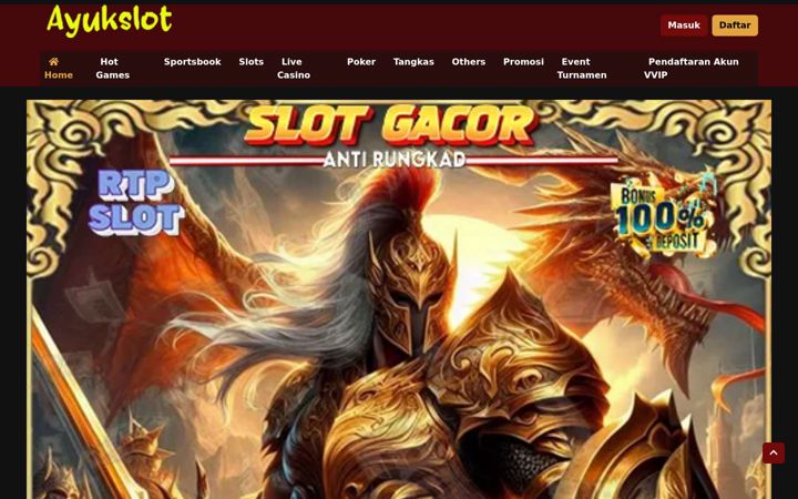 Captura de pantalla de ayukslot.net