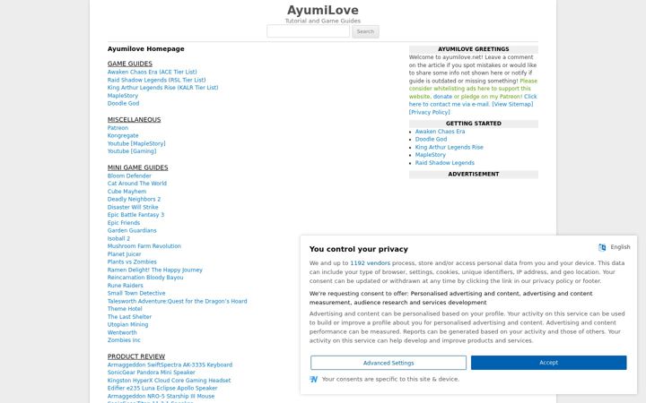 Screenshot of ayumilove.net