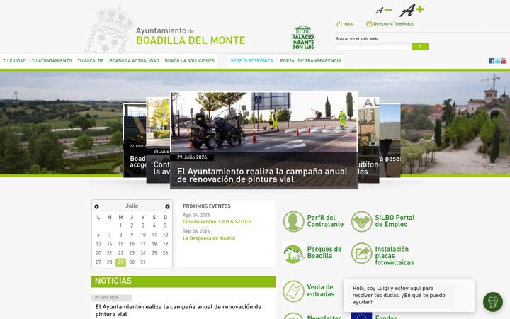 Screenshot of ayuntamientoboadilladelmonte.org