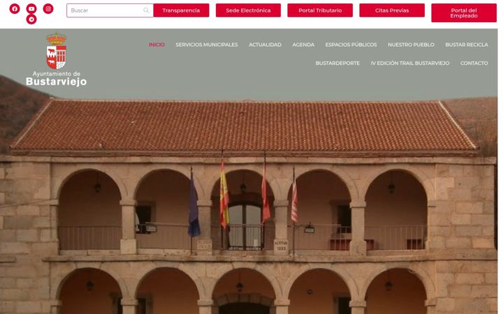 Screenshot of ayuntamientodebustarviejo.org