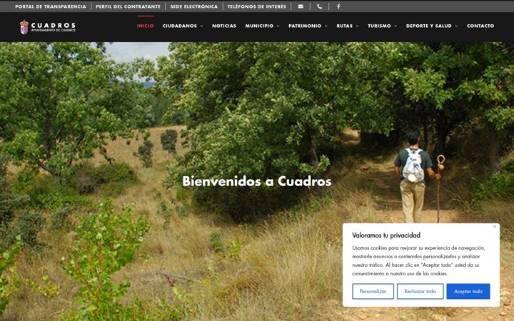 Ekraanipilt saidist ayuntamientodecuadros.es