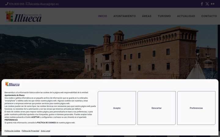 Screenshot of ayuntamientodeillueca.com