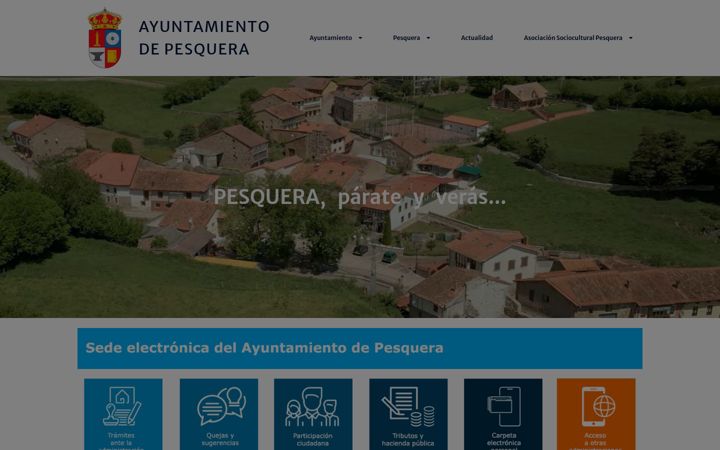 Skjermbilde av ayuntamientodepesquera.es