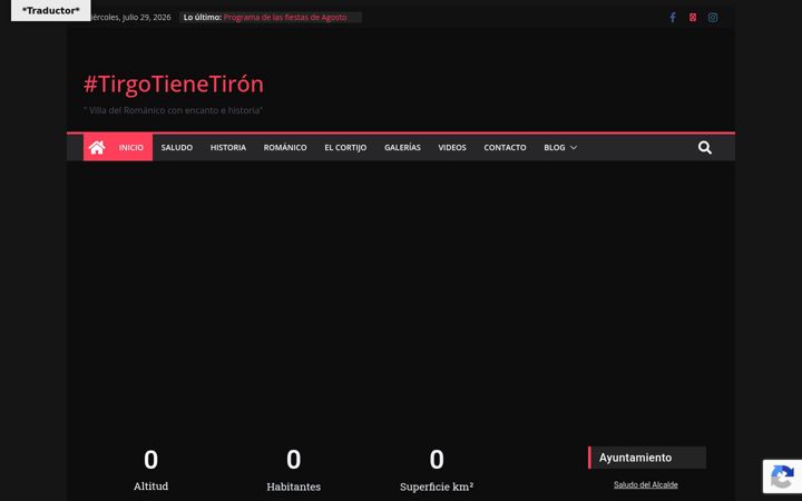 Screenshot of ayuntamientodetirgo.es