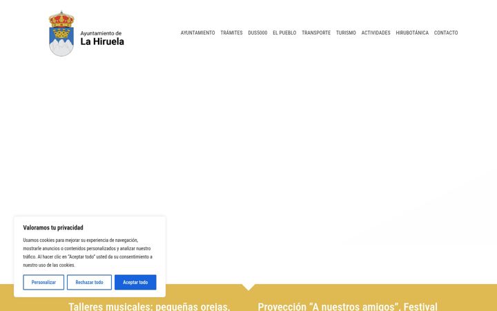 Screenshot of ayuntamientolahiruela.es