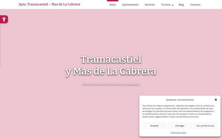 Screenshot of ayuntamientotramacastiel.com
