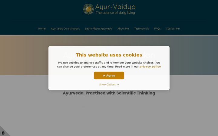 Screenshot of ayur-vaidya.co.uk