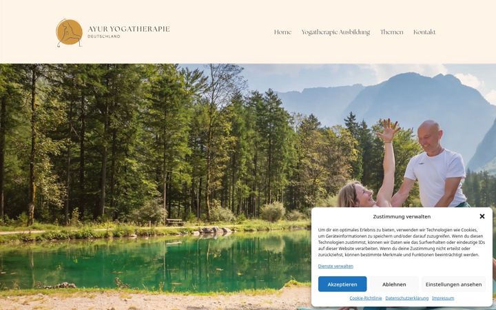 Snímek obrazovky ayur-yogatherapie.eu