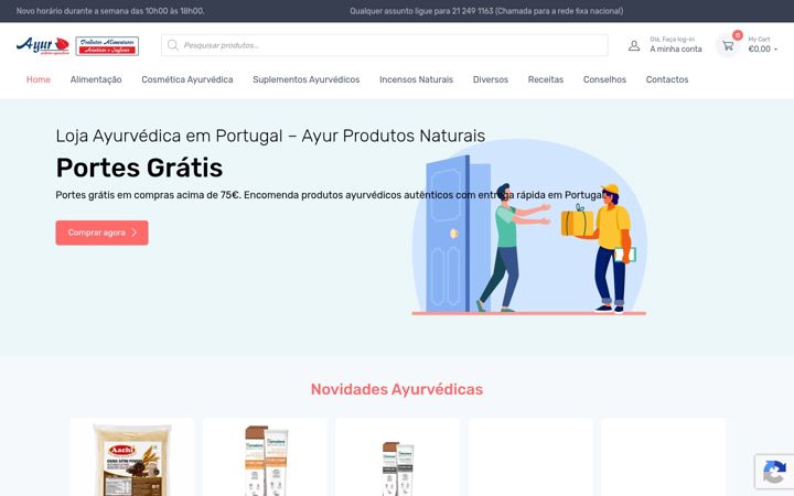 Screenshot of ayur.com.pt