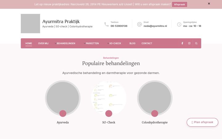 Екранна снимка на ayurmitra.nl