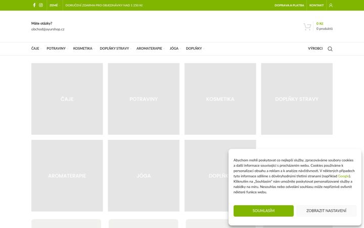 Screenshot of ayurshop.cz
