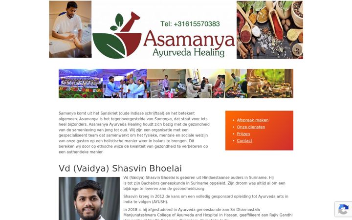 Screenshot of ayurveda-aah.com