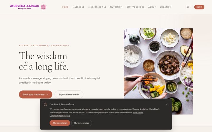 Screenshot of ayurveda-aargau.ch