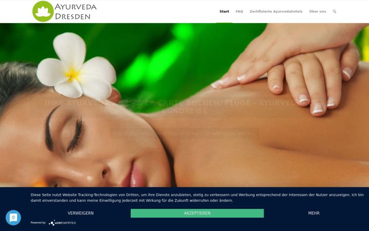 Screenshot of ayurveda-dresden.net