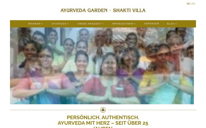 Screenshot of ayurveda-garden.de