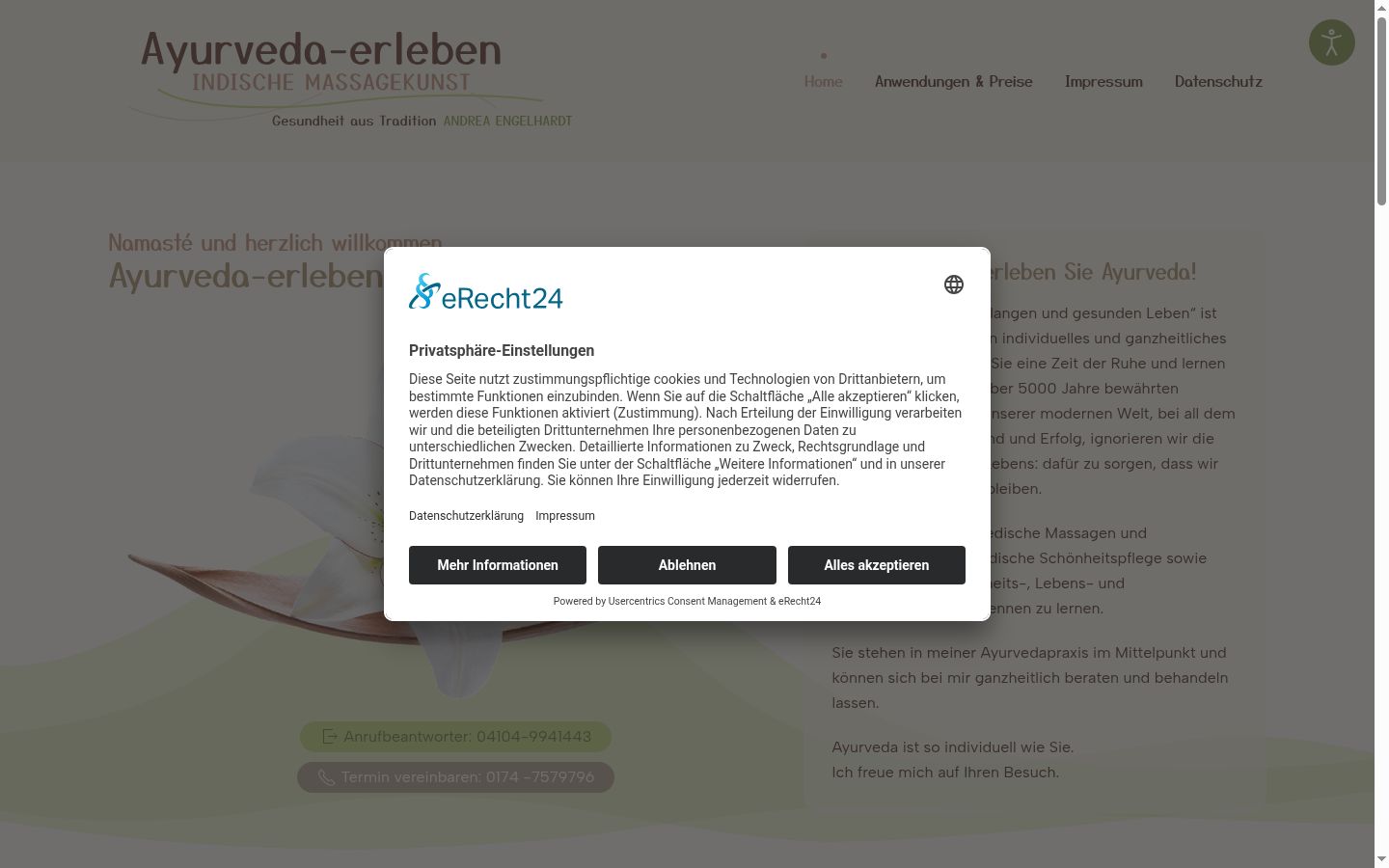 Screenshot van de toestemmingsbanner zoals getoond vóór enige interactie
