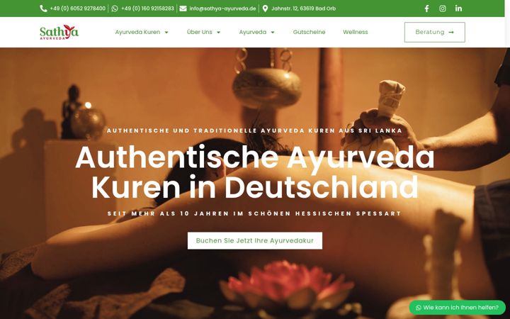 Screenshot of ayurveda-hessen.de