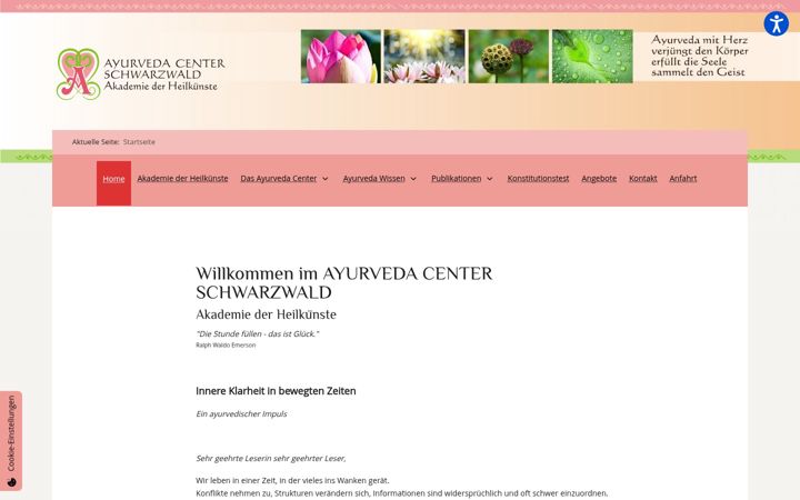 Screenshot of ayurveda-koenigsfeld.de