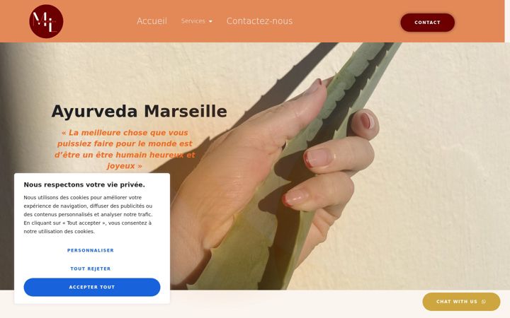 Screenshot of ayurveda-marseille.fr