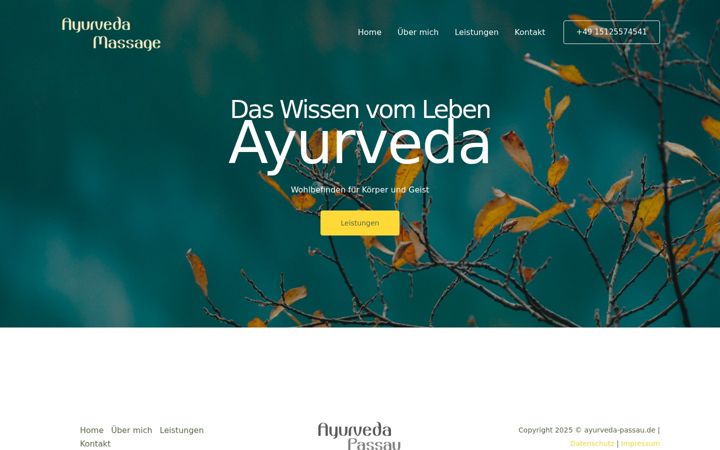 Screenshot of ayurveda-passau.de
