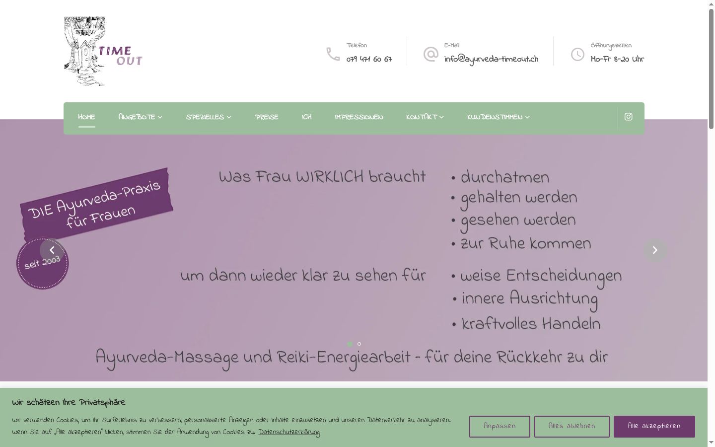 Screenshot del banner di consenso mostrato prima di qualsiasi interazione