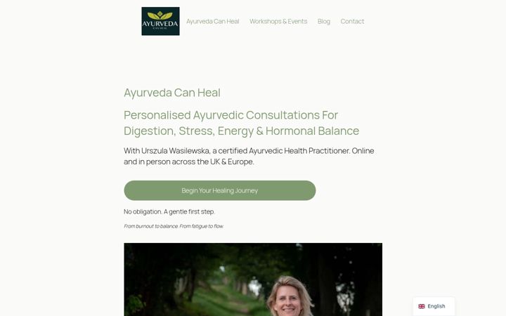 Screenshot of ayurvedacanheal.com