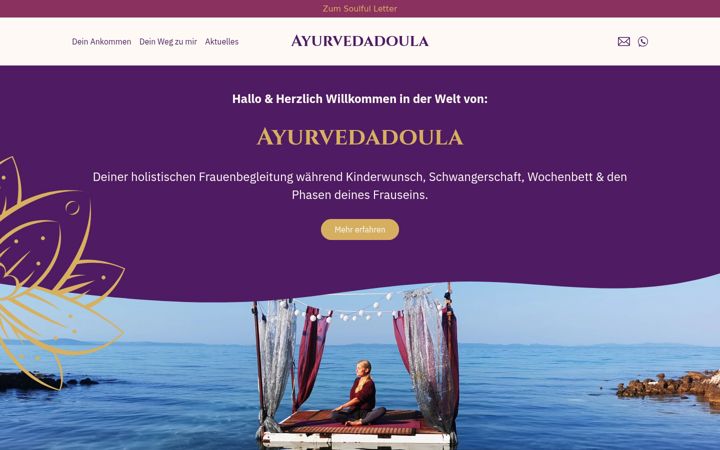 Screenshot of ayurvedadoula.de
